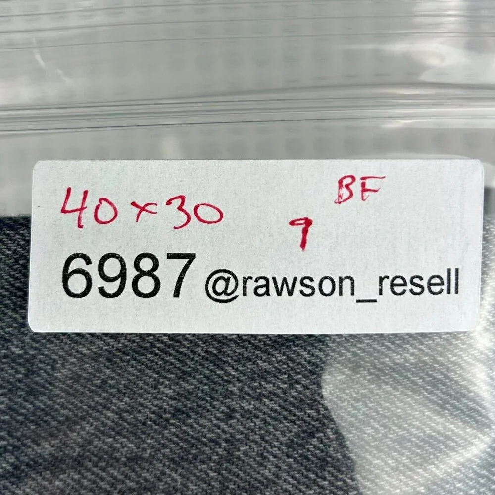 Levi's 501‎ Straight Fit Jeans 40x30 Gray Distressed Y2K Skate Baggy Button Fly - Picture 7 of 7